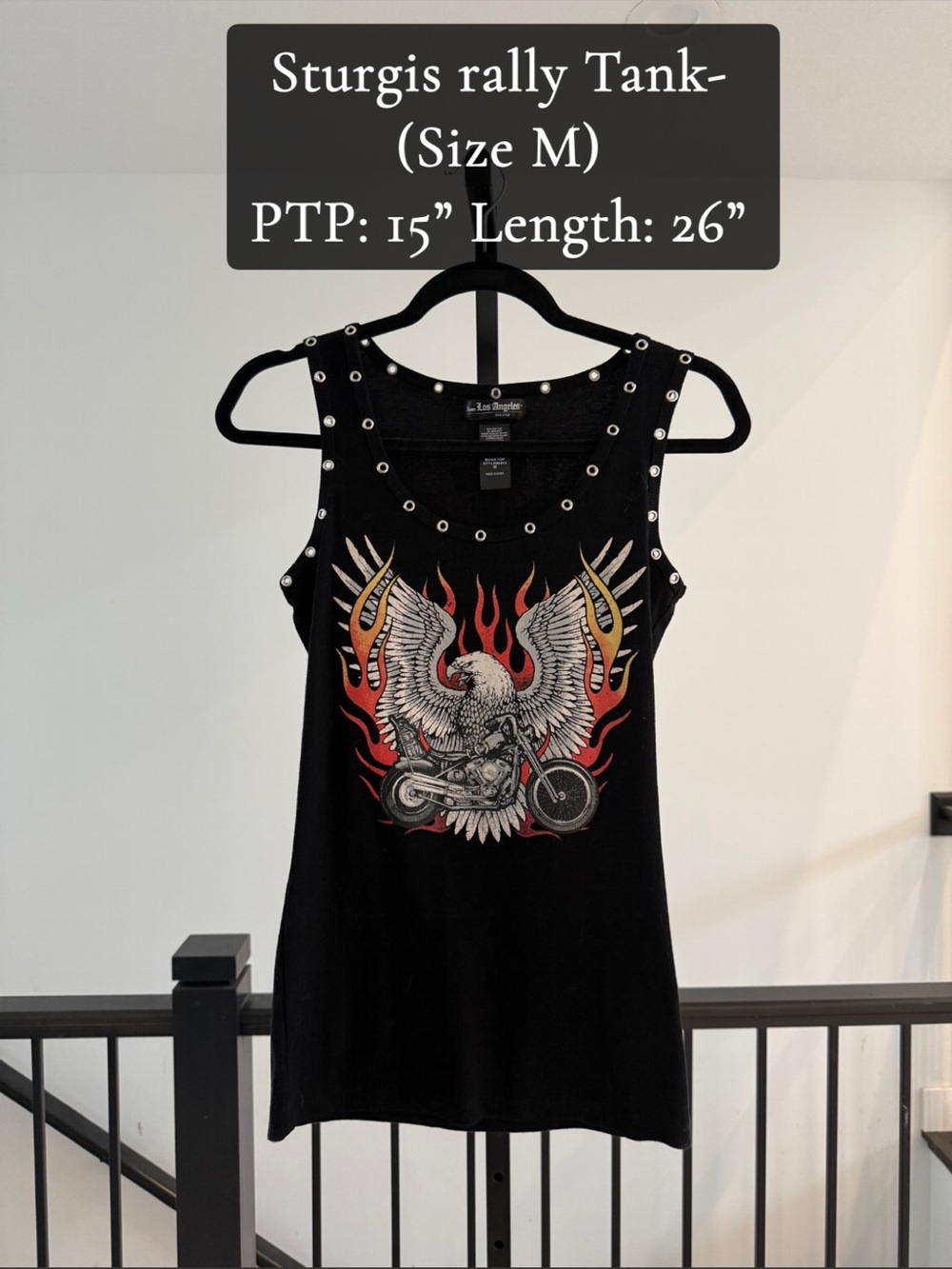 Sturgis Rally Eagle Graphic Tank Top - Black